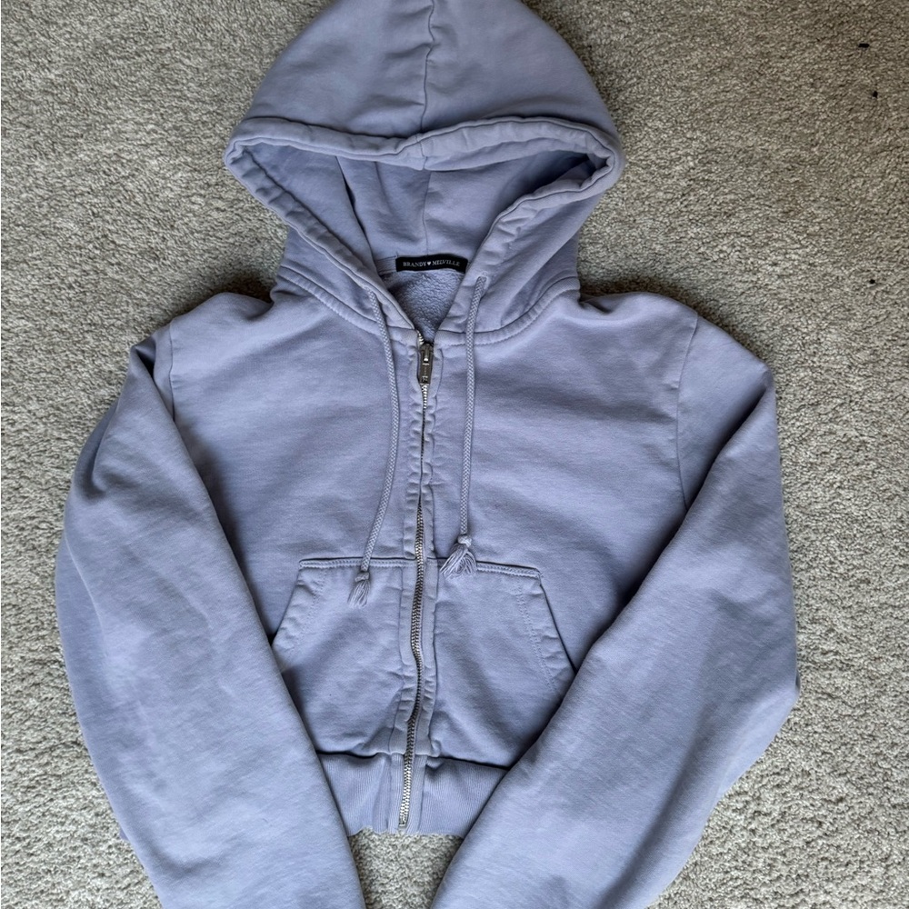 Brandy Melville cropped light blue jacket.